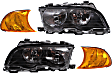 4-Piece Kit Driver and Passenger Side Halogen Headlight, With bulb(s), OE Replacement, Includes (2) Corner Light and (2) Headlight