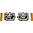 4-Piece Kit Driver and Passenger Side Halogen Headlight, With bulb(s), OE Replacement, Includes (2) Corner Light and (2) Headlight
