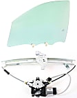 2-Piece Kit Front and Rear, Driver and Passenger Side Door Glass, Green Tint, DD11059 GTYN Includes (1) Door Glass and (1) Window Regulator