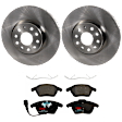 KIT-062924-102 2-Wheel Set Front Brake Disc and Pad Kit, Plain Surface 5 Lugs 311.91 mm Semi-metallic, Includes (1) Brake Pad Set and (2) Brake Disc