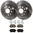 KIT-062924-110 2-Wheel Set Rear Brake Disc and Pad Kit, Plain Surface 5 Lugs 281.94 mm Semi-metallic, Includes (2) Brake Disc and (1) Brake Pad Set