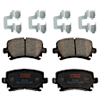KIT-062924-130 2-Wheel Set Rear Brake Disc and Pad Kit, Cross-drilled and Slotted 5 Lugs 256 mm Semi-metallic, Includes (1) Brake Pad Set and (2) Brake Disc