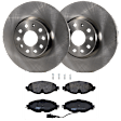 KIT-062924-136 2-Wheel Set Front Brake Disc and Pad Kit, Plain Surface 5 Lugs 311.91 mm Semi-metallic, Includes (1) Brake Pad Set and (2) Brake Disc