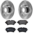 2018 Audi A4 Quattro - 2-Wheel Set Rear Brake Disc and Pad Kit, Plain Surface, 5 Lugs, 329.95 mm, Semi-metallic, 338mm Front Disc and 330mm  Disc, 2.0L 4Cyl,  Includes (2) Disc and (1) Pad Set