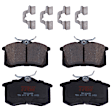 2004 Audi A4 - 2-Wheel Set Rear Brake Disc and Pad Kit, Plain Surface, 5 Lugs, 245.11 mm, Semi-metallic, To Chassis/Vin 8M-4-024 000, 1.8L 4Cyl, Includes (2) Disc and (1) Pad Set