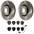 KIT-062924-251 2-Wheel Set Front Brake Disc and Pad Kit, Plain Surface 5 Lugs 320.04 mm Semi-metallic, Includes (1) Brake Pad Set and (2) Brake Disc