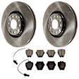 KIT-062924-252 2-Wheel Set Front Brake Disc and Pad Kit, Plain Surface 5 Lugs 320.04 mm Semi-metallic, Includes (1) Brake Pad Set and (2) Brake Disc