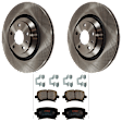 KIT-062924-287 2-Wheel Set Rear Brake Disc and Pad Kit, Plain Surface 5 Lugs 329.95 mm Semi-metallic, Includes (2) Brake Disc and (1) Brake Pad Set