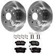 2006 Acura TL - 2-Wheel Set Rear Brake Disc and Pad Kit, Plain Surface, 5 Lugs, 281.94 mm, Ceramic, 3.2L 6Cyl, Includes (2) Brake Disc and (1) Brake Pad Set