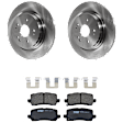 KIT-062924-67 2-Wheel Set Rear Brake Disc and Pad Kit, Plain Surface 5 Lugs 310 mm Ceramic, Includes (2) Brake Disc and (1) Brake Pad Set