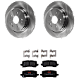 KIT-062924-68 2-Wheel Set Rear Brake Disc and Pad Kit, Plain Surface 5 Lugs 310 mm Ceramic, Includes (2) Brake Disc and (1) Brake Pad Set