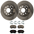 KIT-062924-94 2-Wheel Set Rear Brake Disc and Pad Kit, Plain Surface 5 Lugs 286 mm Semi-metallic, Includes (2) Brake Disc and (1) Brake Pad Set