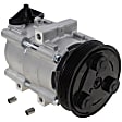 2-Piece Kit A/C Compressor Kit, With Clutch, 6-Groove Pulley, Includes (1) A/C Compressor and (1) A/C Service Kit