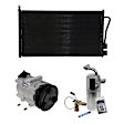 2004 Ford Focus - 3-Piece Kit A/C Compressor Kit, 2.3L 4Cyl, 5/8 Pad Drier, DOHC, With Clutch, 6-Groove Pulley,  Includes (1) A/C Compressor, (1) A/C Condenser, and (1) A/C Service Kit (A/C Accumulator, A/C Orifice Tube, and A/C O-Ring and Gasket Seal Kit)