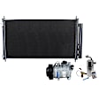 2010 Acura TL - 3-Piece Kit A/C Compressor Kit, 3.5L 6Cyl, With Clutch, 6-Groove Pulley,  Includes (1) A/C Compressor, (1) A/C Condenser, and (1) A/C Service Kit (A/C Expansion Valve, A/C O-Ring and Gasket Seal Kit, and Drier Desiccant Element)