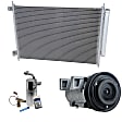 3-Piece Kit A/C Compressor Kit, With Clutch, 6-Groove Pulley, Includes (1) A/C Compressor, (1) A/C Condenser and (1) A/C Service Kit