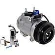 2-Piece Kit A/C Compressor Kit, With Clutch, 6-Groove Pulley, Includes (1) A/C Compressor and (1) A/C Service Kit