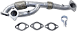 2003 Kia Sedona - 4-Piece Kit Front and Rear, Driver and Passenger Side Catalytic Converter, 3.5L 6Cyl, Federal EPA Standard, 46-State Legal (Cannot ship to CA, CO, NY or ME), Radiator Side, Direct Replacement Series Includes (3) Catalytic Converter and (1) E