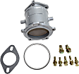 2003 Kia Sedona - 4-Piece Kit Front and Rear, Driver and Passenger Side Catalytic Converter, 3.5L 6Cyl, Federal EPA Standard, 46-State Legal (Cannot ship to CA, CO, NY or ME), Radiator Side, Direct Replacement Series Includes (3) Catalytic Converter and (1) E