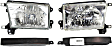 2002 Toyota 4Runner - 4-Piece Kit Driver and Passenger Side Halogen Headlight, With bulb(s), OE Replacement,  Includes (2) Grille Assembly and (2) Headlight