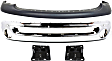4-Piece Kit, Front Bumper, For Models With Bumper and Upper Fascia, Type 2, For Models Without Tow Hook, Chrome, Includes (1) Bumper, (2) Bumper Bracket, and (1) Valance