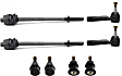 8-Piece Kit Front, Driver and Passenger Side Suspension Kit, Includes (4) Tie Rod End and (4) Ball Joint