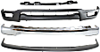 4-Piece Kit Front Bumper Chrome, Includes (1) Bumper, (1) Bumper Filler, (1) Valance and (1) Bumper Retainer