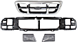 4-Piece Kit, Grille Chrome Shell with Painted Gray Insert, 4WD, Includes (1) Grille, (1) Header Panel, and (2) Headlight