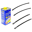 KIT-070224-004 5-Piece Kit Genuine Mercedes Benz Brake Line, EPDM Rubber, Includes (4) Brake Line and (1) Brake Fluid