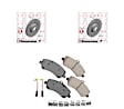 KIT-070224-012 2-Wheel Set Front Brake Disc and Pad Kit, 330 mm Genuine Mercedes Benz, Includes (2) Brake Disc and (1) Brake Pad Set