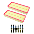 KIT-070224-018 7-Piece Kit Spark Plug, 7-Piece Kit, Genuine Mercedes Benz, Includes (1) Air Filter and (6) Spark Plug