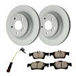 KIT-070224-044 2-Wheel Set Rear Brake Disc and Pad Kit, 300 mm Genuine Mercedes Benz, Includes (1) Brake Pad Set, (1) Brake Pad Sensor and (2) Brake Disc