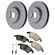 2014 Mercedes Benz E350 - 2-Wheel Set Front Brake Disc and Pad Kit, 322 mm, Disc, 207.459 Body, 3.5L 6Cyl, Includes (2) Disc and (1) Pad Set