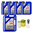 KIT-070224-065 8-Piece Kit Synthetic Motor Oil, 8-Piece Kit, Genuine Mercedes Benz, Includes (1) Oil Drain Plug, (5) Motor Oil, (1) Oil Filter and (1) Oil Drain Plug Gasket