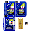 KIT-070224-087 5-Piece Kit Synthetic Motor Oil, 5-Piece Kit, Genuine Audi, Volkswagen, Includes (1) Oil Drain Plug, (3) Motor Oil and (1) Oil Filter