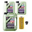 2012 Audi Q5 - 5-Piece Kit Full Synthetic Motor Oil, 6.55 Quart (qt) capacity, 5-Piece Kit, Genuine Audi, Volkswagen  Includes (3) Motor Oil, (1) Oil Drain Plug, and (1) Oil Filter