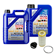 KIT-070224-113 4-Piece Kit Synthetic Motor Oil, 4-Piece Kit, Genuine Audi, Volkswagen, Includes (1) Oil Drain Plug, (2) Motor Oil and (1) Oil Filter