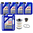 KIT-070224-127 7-Piece Kit Synthetic Motor Oil, 7-Piece Kit, Genuine Audi, Includes (1) Oil Drain Plug, (5) Motor Oil and (1) Oil Filter