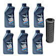 KIT-070224-215 7-Piece Kit Synthetic Motor Oil, 1 Liter, 7-Piece Kit, Includes (6) Motor Oil and (1) Oil Filter