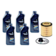 KIT-070224-234 6-Piece Kit Full Synthetic Motor Oil, 1 Liter, 6-Piece Kit, Includes (5) Motor Oil and (1) Oil Filter