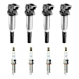 KIT-070224-301 8-Piece Kit Ignition Coil and Spark Plug Kit, Genuine BMW, Includes (4) Ignition Coil and (4) Spark Plug