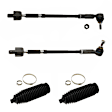 KIT-070224-345 4-Piece Kit Genuine Volkswagen Tie Rod Assembly - 4-Piece Kit, Includes (2) Steering Rack Boot and (2) Tie Rod Assembly