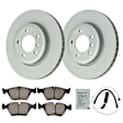 KIT-070224-440 2-Wheel Set Front Brake Disc and Pad Kit, 325 mm, Includes (1) Brake Pad Set, (1) Brake Anti Squeal Paste, (1) Brake Pad Sensor and (2) Brake Disc