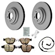 KIT-070224-479 2-Wheel Set Front Brake Disc and Pad Kit, 348 mm, Includes (1) Brake Pad Set, (2) Brake Pad Sensor, (1) Brake Anti Squeal Paste and (2) Brake Disc