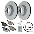 KIT-070224-482 2-Wheel Set Front Brake Disc and Pad Kit, 312 mm, Includes (1) Brake Pad Set, (2) Brake Pad Sensor, (1) Brake Anti Squeal Paste and (2) Brake Disc