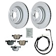 KIT-070224-498 2-Wheel Set Rear Brake Disc and Pad Kit, 336 mm, Includes (1) Brake Pad Set, (1) Brake Anti Squeal Paste, (1) Brake Pad Sensor and (2) Brake Disc