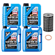 KIT-070224-528 6-Piece Kit Synthetic Motor Oil, 6-Piece Kit, Genuine Mercedes Benz, Includes (4) Motor Oil, (1) Oil Filter and (1) Oil Drain Plug Gasket