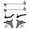 KIT-070224-548 6-Piece Kit Front, Driver and Passenger Side, Lower Control Arm, Genuine Volvo, Includes (2) Sway Bar Link, (2) Tie Rod End and (2) Control Arm