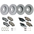 2011 Mercedes Benz C300 - 4-Wheel Set Front and Rear Brake Disc and Pad Kit, Front-295 mm/Rear-300 mm, Disc, 204.081 Body, 3.0L 6Cyl, Includes (4) Disc and (2) Pad Set