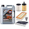 KIT-070224-649 6-Piece Kit Synthetic Motor Oil, 5 Liters, 6-Piece Kit, Genuine Volkswagen, Includes (1) Oil Filter, (1) Air Filter, (1) Fuel Filter, (1) Cabin Air Filter, (1) Motor Oil and (1) Oil Drain Plug